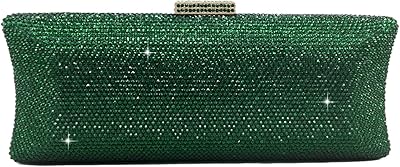 Boutique De FGG Mini Rhinestone Clutch Purses for Women Formal,Long Evening Bags and Clutches,Party Prom Crystal Clutch Bag