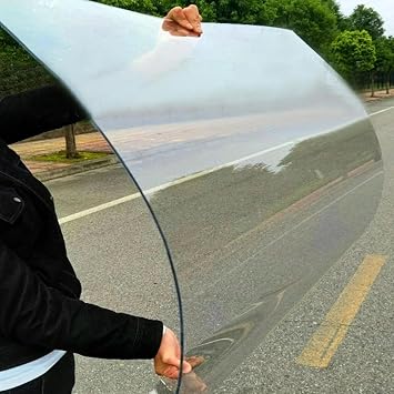Clear Polycarbonate Sheets, 2mm Thick roof Skylight Panels, Plastic Roof Panel,Weather-Resistant and Transparent Greenhouse Roofing Sheets,UV Protection Rain Outdoor Awning Covers(3.3 x 6.6ft)