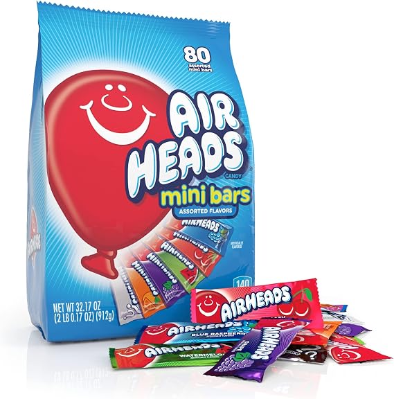 Air Heads Mini Bars, 80 Pieces | Bulk, Soft & Chewy Candy