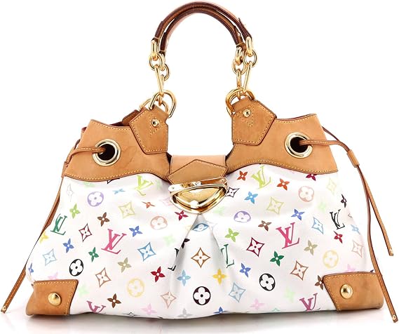 Pre-Loved Ursula Handbag Monogram Multicolor, White