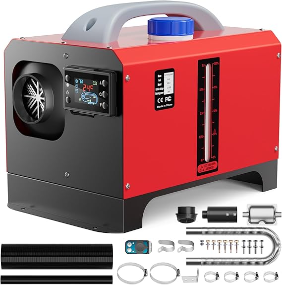 Diesel Heater, 12V 8KW Diesel Air Heater, All-in-One Portable Diesel Parking Heater with Remote Control & LCD Display, Fast Heating for Car RV Boat Truck Trailer Tent Garage