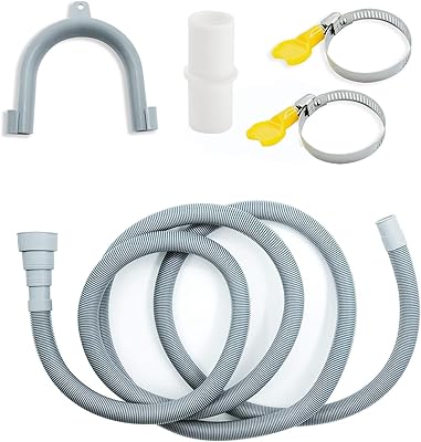 Washing Machine Drain Hose, 13 FT Universal Washer Drain Hose Extension Fits for 34 to 1-12 inch Drain Outlets with Clamps, Extension Adapter and U-Bend Hose