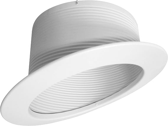 NICOR Lighting 6 in. White Recessed Slope Trim with Baffle (17711)