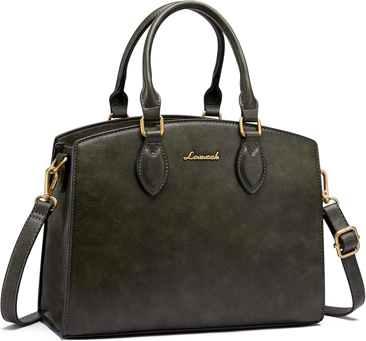 LOVEVOOK Purses and Handbags for Women, Vintage Tote Shoulder Bag Trendy, PU Leather Satchel Bag, Medium Ladies Hand Bag