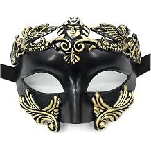 Masquerade Mask for Men - Roman Greek Mask - Venetian Half Face Mask for Mascarade Ball Mardi Gras Halloween Party