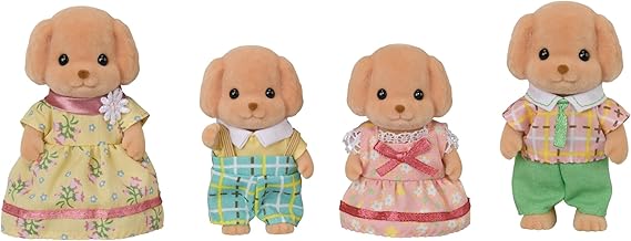 Calico Critters - Toy Poodle Family - Collectible Toys Dollhouse Doll Miniature Figures Age 3+