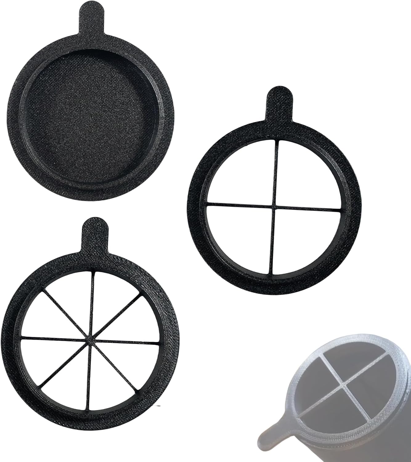 3pcs Dust Cap Compatible with ZWO Seestar S50-3D Printed Seestar S50 Accessories Black