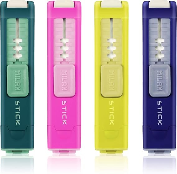 Milan Stick Sharpener-Eraser, Box of 16