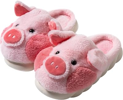 adult cotton slippers pig home slippers plush slippers animal slippers women shoes
