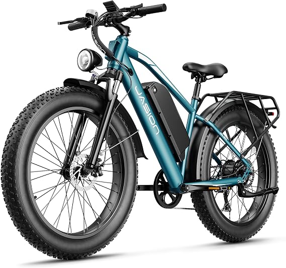 Jasion EB5 MAX/Ultra Electric Bike for Adults with 2000W/2500W Peak Motor, 48V 15Ah (720Wh)/52V 20Ah Battery Electric Mountain Bike, 26'' x 4'' Fat Tire Ebike, 28+MPH Speed, Cruise Control