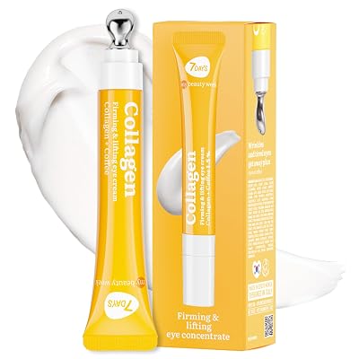 7DAYS My Beauty Week Eye Cream with Cooling Massager, Anti Aging Korean Skincare for Under Eye Area 0.6 fl. oz 1.35 Fl Oz Collagen