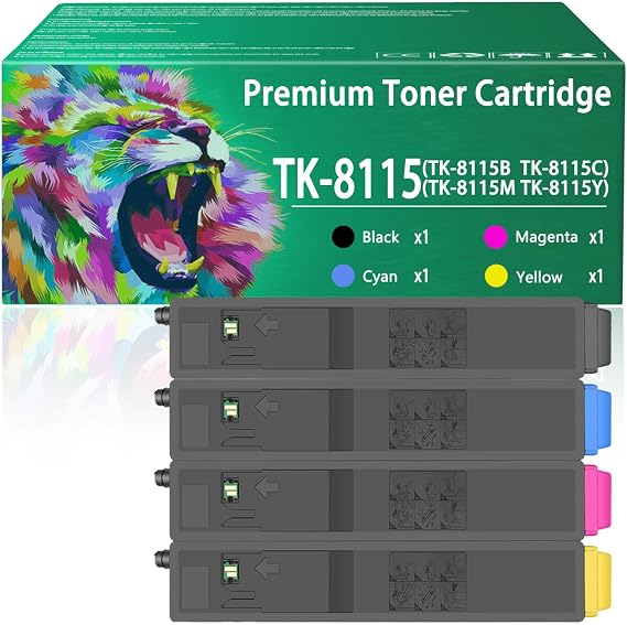TK-8115 Toner Cartridge Compatible for Kyocera TK-8115 TK8115 TK-8115B TK-8115C TK-8115M TK-8115Y Toner Cartridges Work for Kyocera M8130cidn M8124cidn Printers