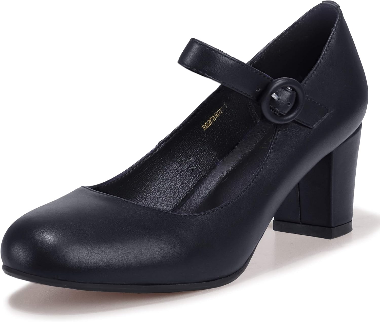 IDIFU Womens Candy Dress Mary Jane Shoes Low Block Heels Closed Round Toe Office Work Church Wedding Pumps