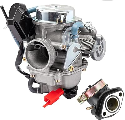 Carburetor & Intake Manifold for GY6 150 125cc 150cc QMJ152 QMI157 Scooter Moped Go Kart ATV