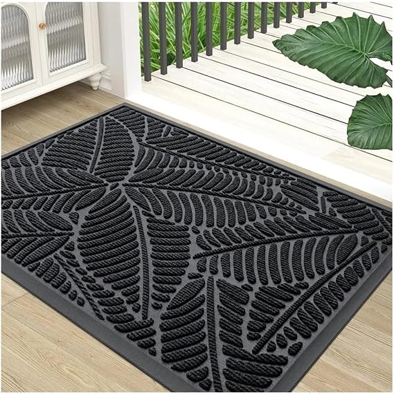 Door Mats Door Mats Indoor Outdoor Dirt Trapper Non-Slips Entrance Mat Washable For Entryway Front Garden Rugs(Black,81.5x119.5cm)