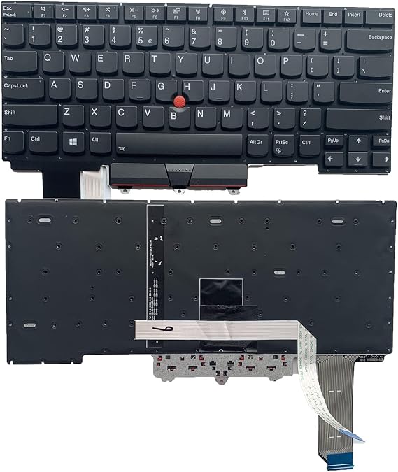 Laptop Replacement US Layout Keyboard with Backlit with Pointer for Lenovo Thinkpad E14 R14 Gen 2 (20T6 20T7 20TA 20TB)