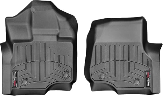 WeatherTech Custom Fit FloorLiners for Ford F-150, F-150, F-150 Lightning - 1st Row (446971), Black
