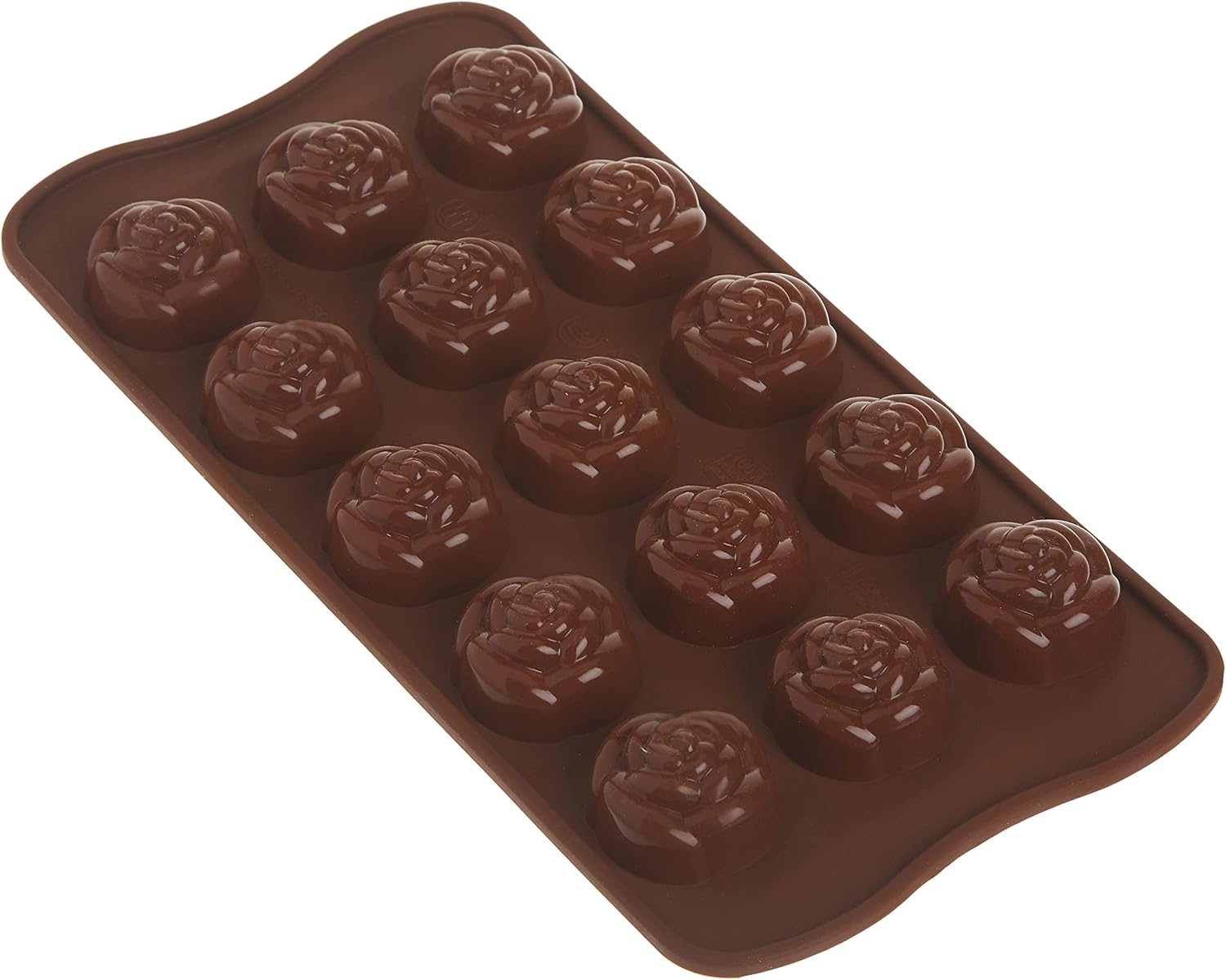 Silikomart Silicone Chocolate Mould Rose, Brown SCG13