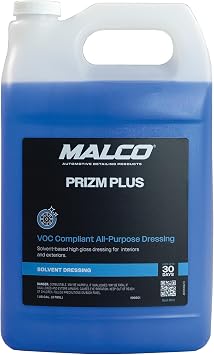 Malco Prizm Plus All-Purpose Dressing Ultra High Silicone Formula Gives Superior Shine and Durability to Interior Rubber and Vinyl Surfaces/Protects Against Fading and Cracking/1 Gallon (196601)