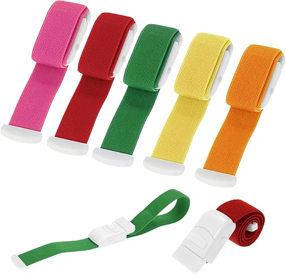 5Pcs Tourniquet with Buckle Adjustable Tourniquet Belt Quick to Release First Aid Torniquetes Medical First Aid Blood Stop Belt,Quick and Slow Release Outdoor Emergency Care for Adult Kid