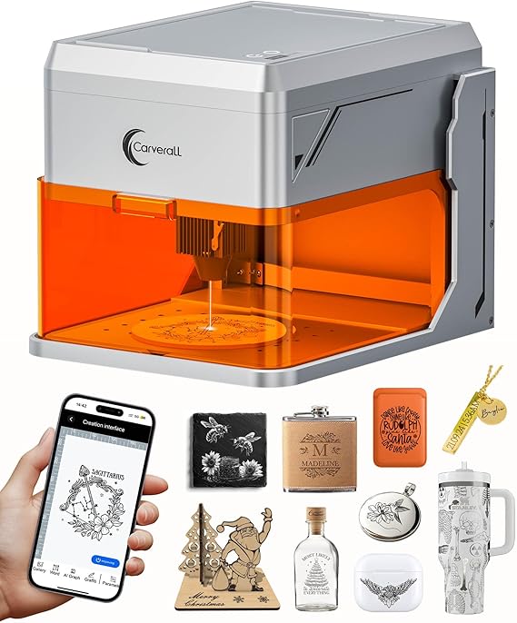 A1 Pro 10W Mini Laser Engraver with Camera, Portable Laser Engraver and Cutter Desktop Lazer Engraving Machine for Wood Leather Painted Metal Glass, Home DIY, Small Business, Class 1