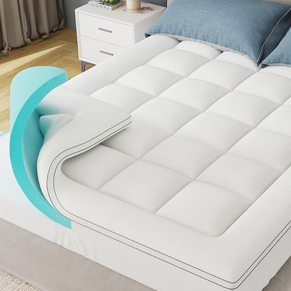 DOPEDIO Mattress Topper Double, 5cm Memory Foam, 2cm Quilted Pillow Top
