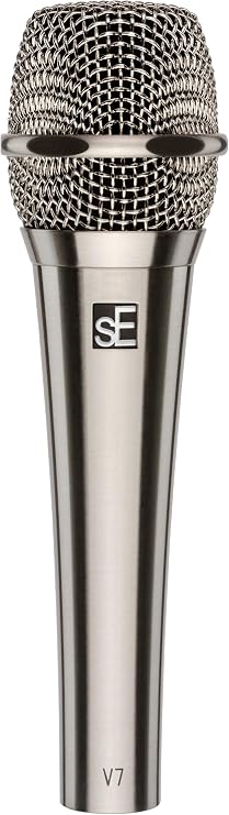 SE ELECTRONICS V7 Nickel Dynamic Supercardioid Handheld Microphone, Nickel