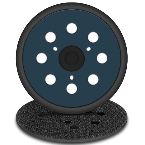 2 Pcs 5 Inch Sander Replacement Pads 8 Hole Hook and Loop