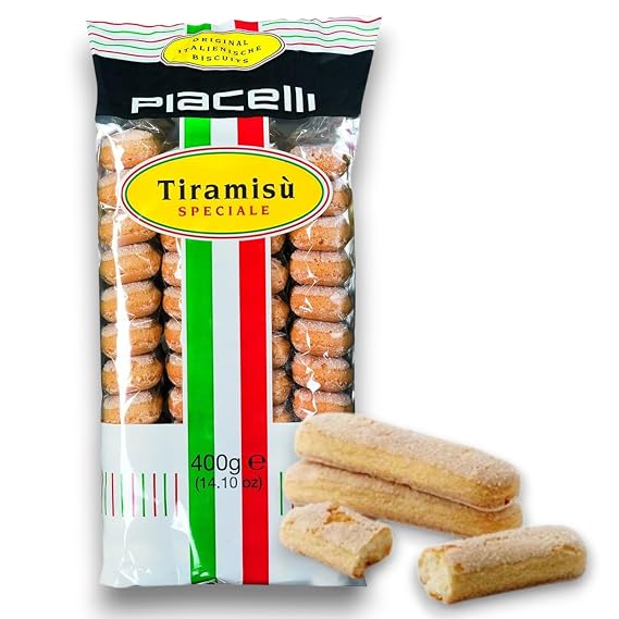 PIACELLI Ladyfingers Tiramisu Speciale - Authentic Italian Lady Fingers | Traditionally Baked Ladyfinger Cookies Ideal for Tiramisu, Trifles and More 400g/14.11oz