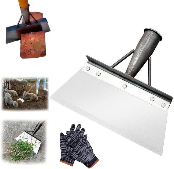Stainless Steel Cleaning Shovel for Weeds and Moss, Multifunctional Cleaning Shovel, 8-12" Garden Cleaning Steel Flat Shovel, Farm Weeding Planting Shovel, Flat Shovel for Landscaping (7.9IN/20CM)