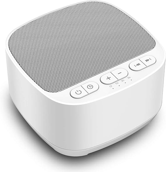 Magicteam Sleep Sound Machine with 40 Natural Soothing Sounds and Memory Function, 32 Volume Levels, AC or USB Powered and Sleep Timer, Noise Therapy for Babies and Children and Adults (White-B)
