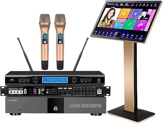 New Professional Karaoke Machine KV-V5 Karaoke Player with Wireless Microphone 22 inch capacitive Touch Screen Online Home Theater Player and China TV