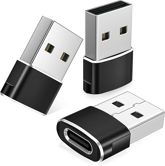 Basesailor USB to USB C Adapter 3 Pack,Type C Female to USB A Male Cable Converter for MacBook Pro,iMac,PC,Laptop,Computer,Samsung Galaxy Note 20 S20 S21 S22 S23,Google Pixel 5 4 4A 3 3A 2 XL,OTG