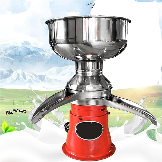 50L Milk Cream Centrifugal Separator, Electric Stainless Steel Milk Splitter, Cream Butter Skimmer, Fresh Milk Cow Sheep Goat Cream Separator