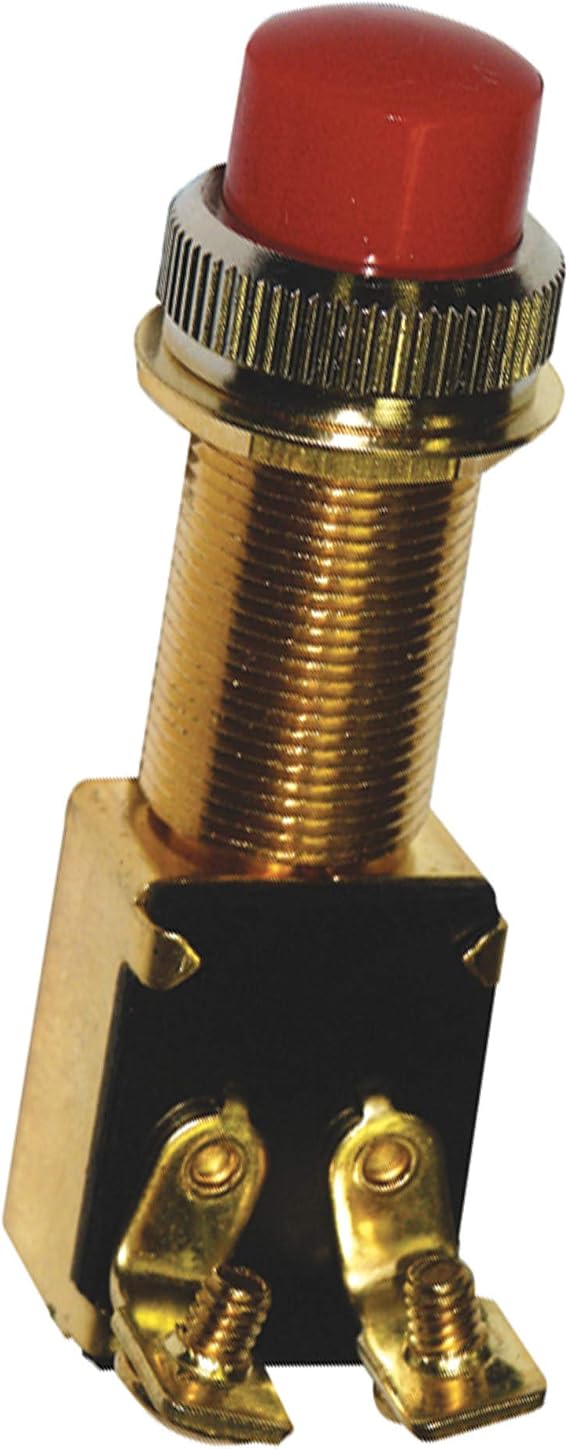 SeaSense Momentary Switch Start/Horn with Waterproof Cap,Gold,Red