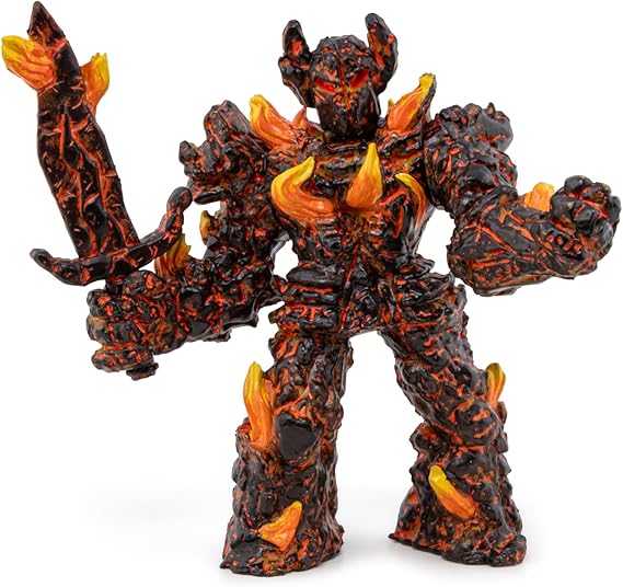 Papo Realistic Fire Golem Figurine Toy, Fantasy Collection, Kids Ages 3+ | Creative play with a magical creature | 12 x 11 x 5 cm | hand-painted | a piece to proudly collect and display at home