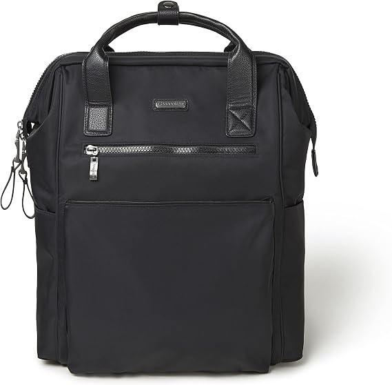 Baggallini womens Commuter Laptop Backpack, Black, One Size US