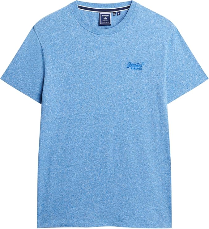 Superdry Men's Vintage Logo Embroidered T-Shirt, Fresh Blue Grit