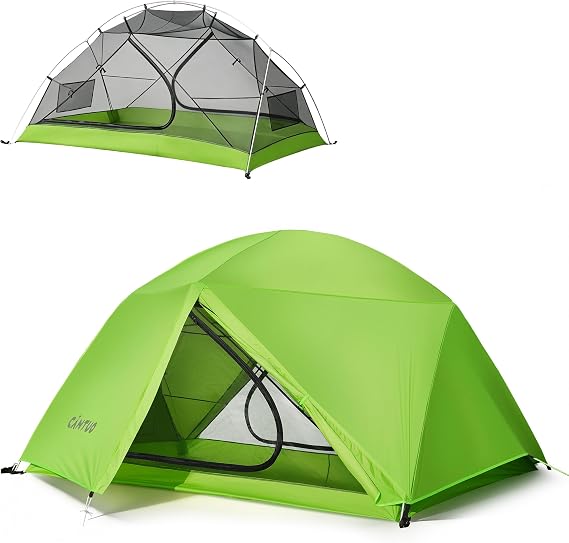 CANTUO 2/3 Person Tent Backpacking Tent with Footprint Ultralight 20D Nylon 4000mm Waterproof & Windproof Two Person Tent