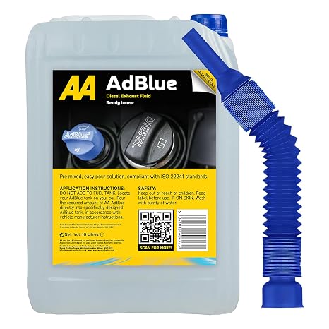AA AdBlue Diesel Exhaust Fluid Additive, 10 Litres, Easy Pour Spout
