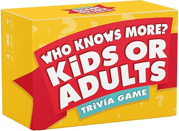Who Knows More? Kids or Adults, The Ultimate Trivia Game for Kids, Teens and Adults - A Fun Family Party Game