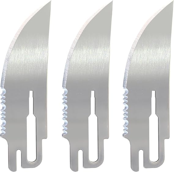 Havalon Talon Fish Serrated Replacement Blades 3 Pack | 3 Inch AUS-8 Stainless All Purpose Knife Blades