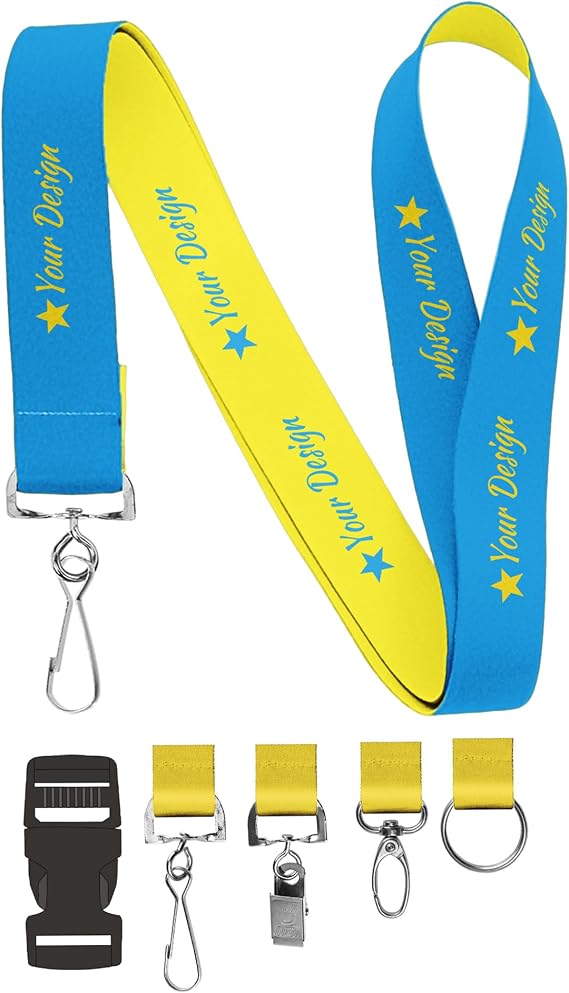 Custom Lanyards Personalized Bulk Lanyards for Keys With Double-Sided Customization Add Logos, Text