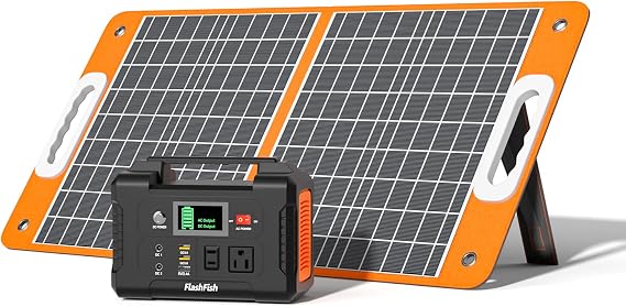 151Wh Portable Power Station 200W (400W Peak) + 60W Solar Panel