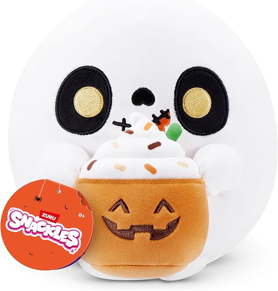 Snackles Halloween Series 1 8-inch Plush (Raven) by ZURU, Plush with Snack Accessory