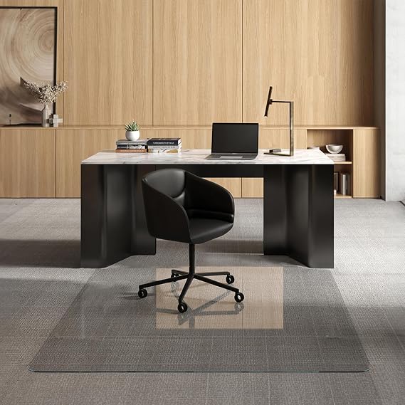 Vitrazza Glass Chair Mat 66 x 66 Superior 14" thick, Luminoso Low-iron Ultra Clear, Certified Tempered Safety Glass, Delivers a Smooth Glide, Protects Carpet or Wood, Beautiful in Home or Office.