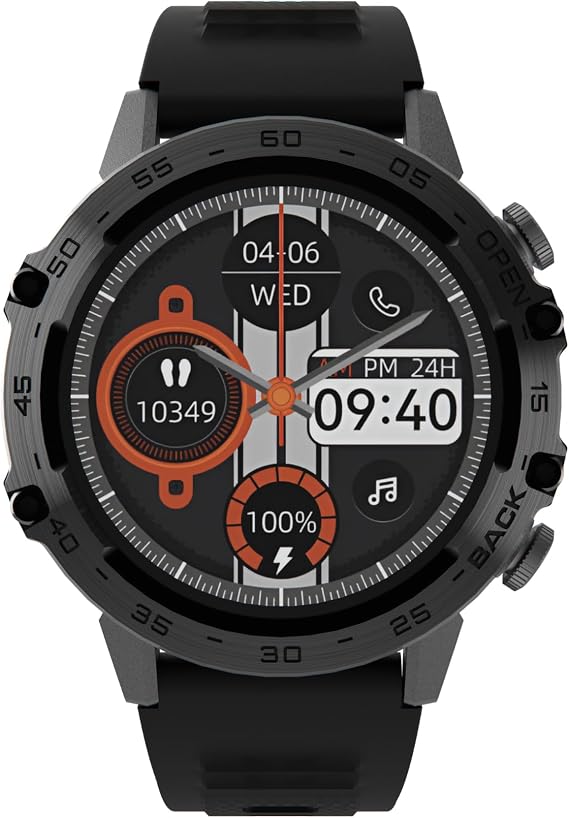 Luxium Shield Rugged Smart Watch for Men, Bluetooth Calling, 30-Day Battery Life, IP69K Water Resistant, Fitness Tracker with Heart Rate & Sleep Monitor, Compatible with iPhone & Android