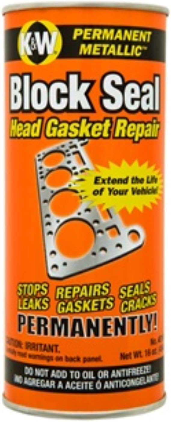 K&W 401016 Block Seal Permanent MetallicTM Block & Radiator Seal - 16 Oz