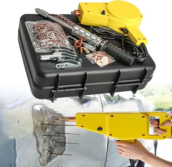 COMAAM Stud Welder Tool Kit 800VA Spot Welder Dent Puller Sets 1600A Handheld Car Body Repair Machine for Auto Body Repairing