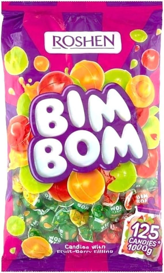 ROSHEN Bim Bom Candies with Sweet Fruit Filling, 1 kg
